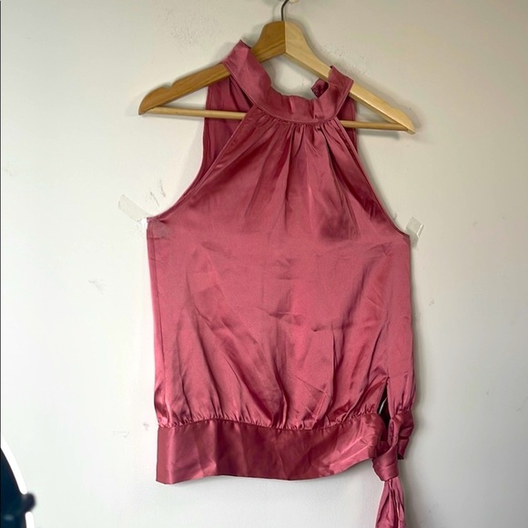Rachel Zoe Pink Tie Front Tank Blouse - Picture 3 of 6